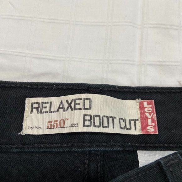Ladies Levi's 505 Relaxed Boot Jeans size 16 Black - Picture 3 of 5